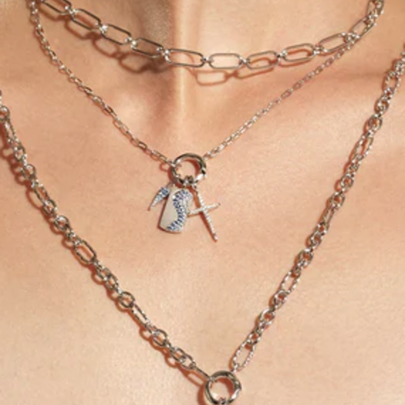 Ania Haie Ania Haie Pop Charms Cross Necklace Charm, silver