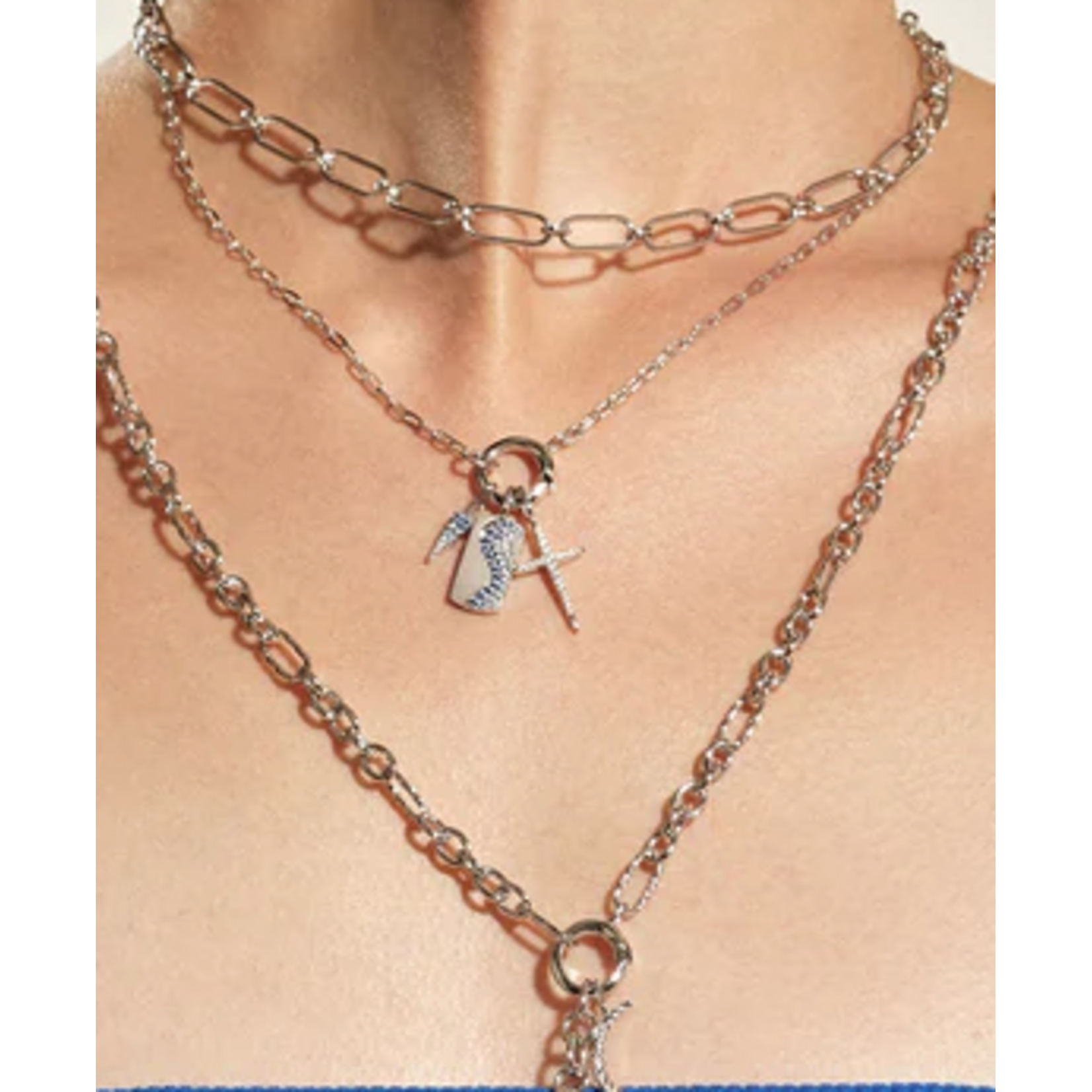 Ania Haie  Pop Charms Cross Necklace Charm, silver