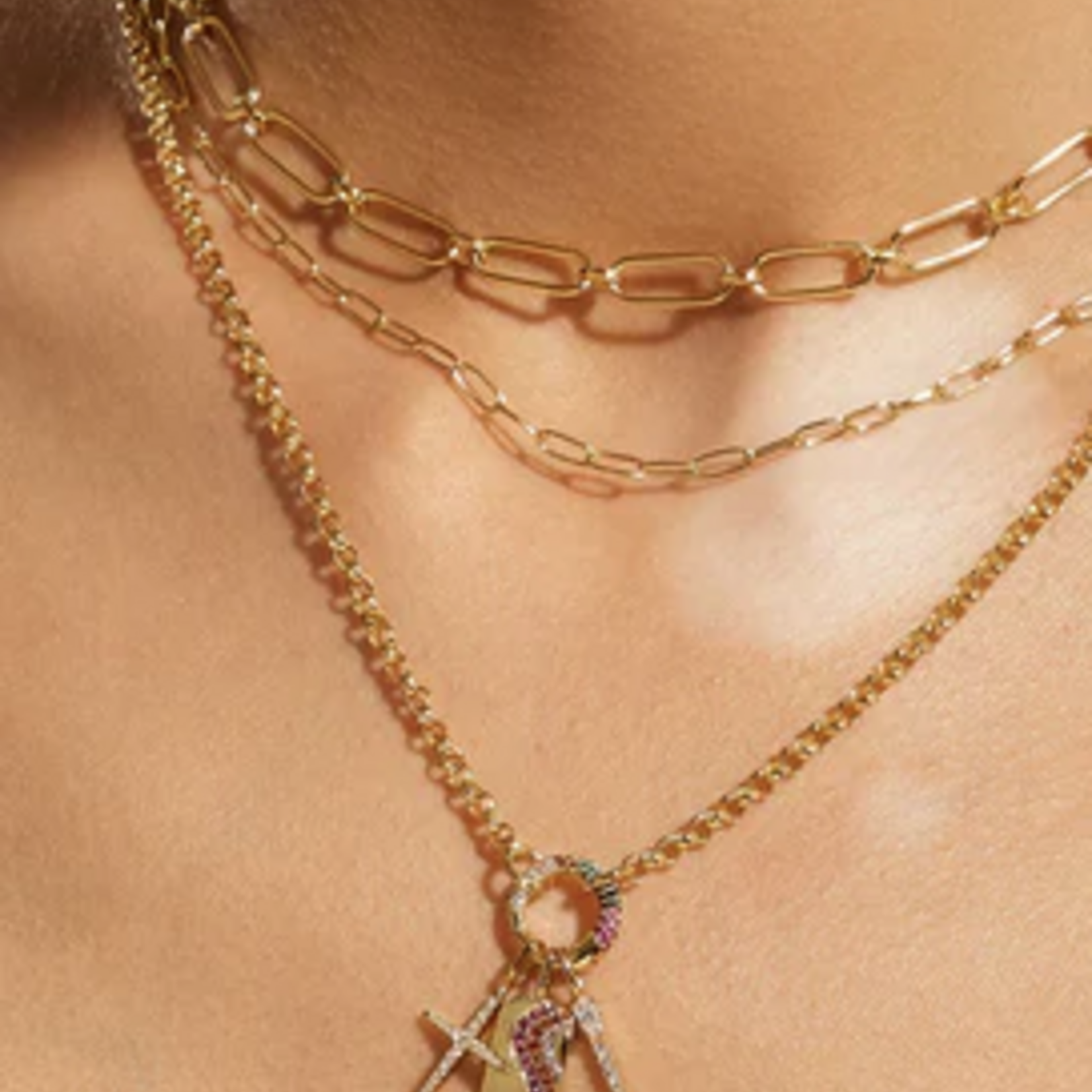 Ania Haie Ania Haie Pop Charms Cross Necklace Charm, gold