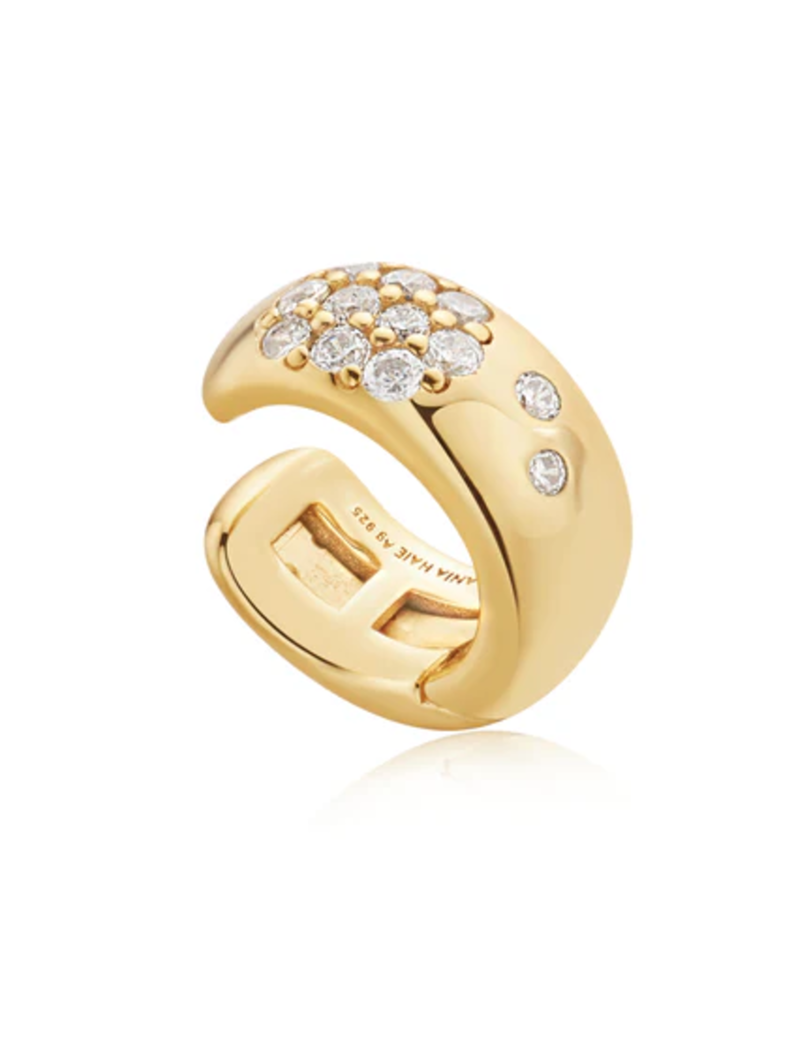Ania Haie Ania Haie Modern Muse Wide Sparkle Ear Cuff, gold