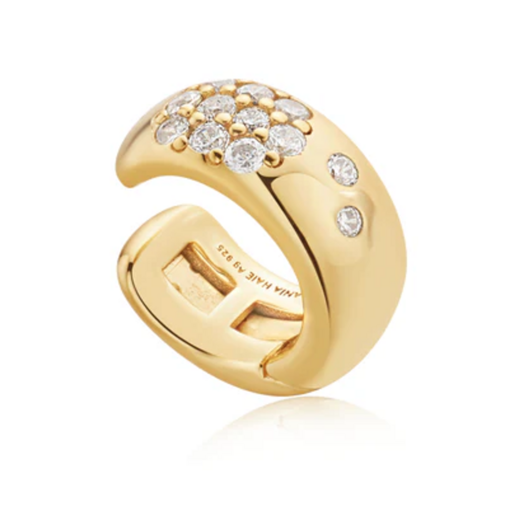 Ania Haie Ania Haie Modern Muse Wide Sparkle Ear Cuff, gold