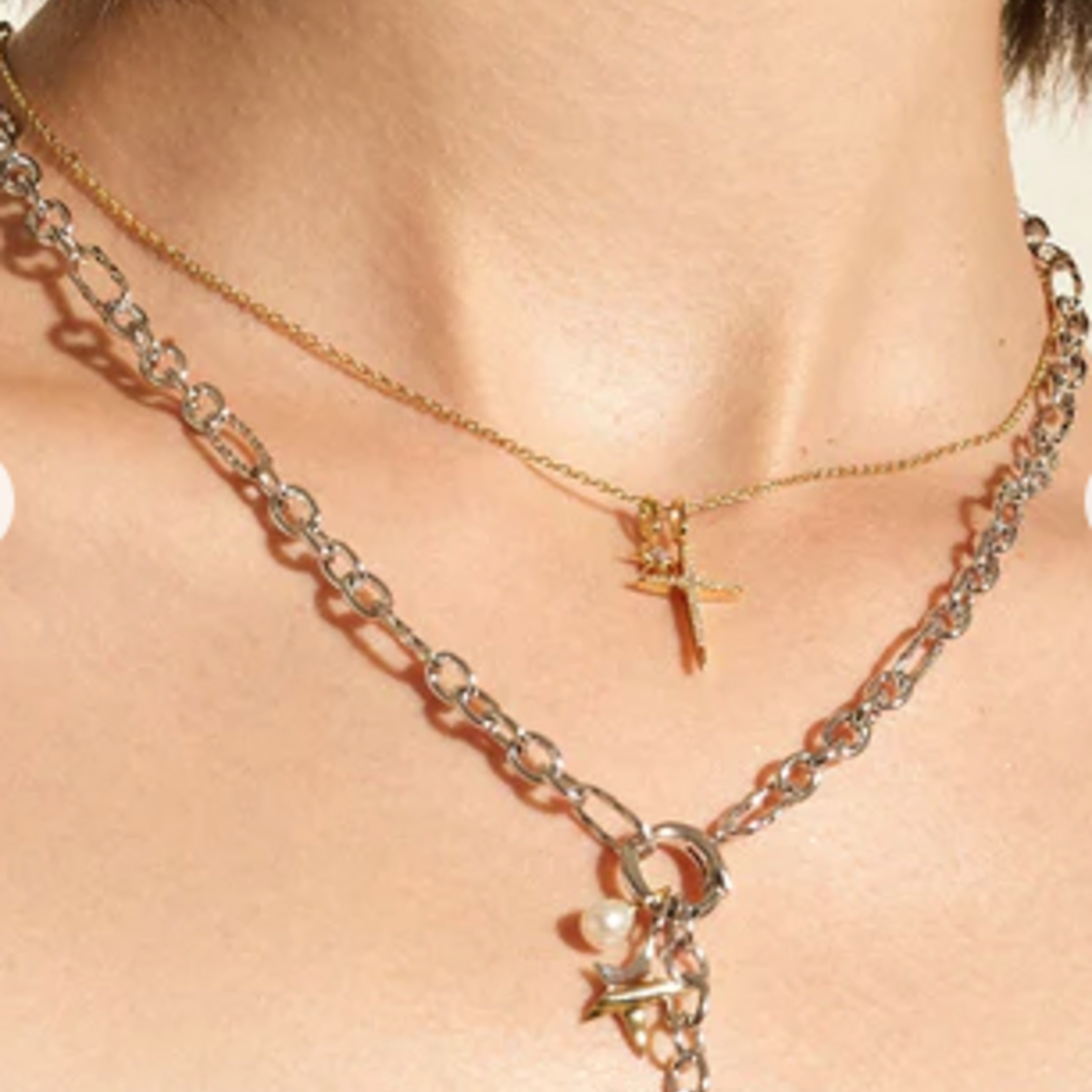 Ania Haie Ania Haie Pop Charms Mini Link Charm Chain Necklace, gold