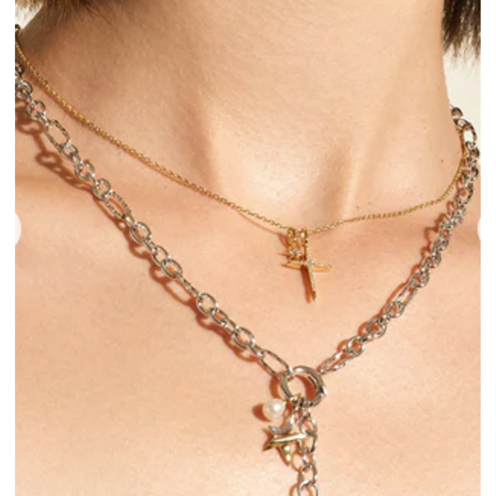 Ania Haie Ania Haie Pop Charms Mini Link Charm Chain Necklace, gold
