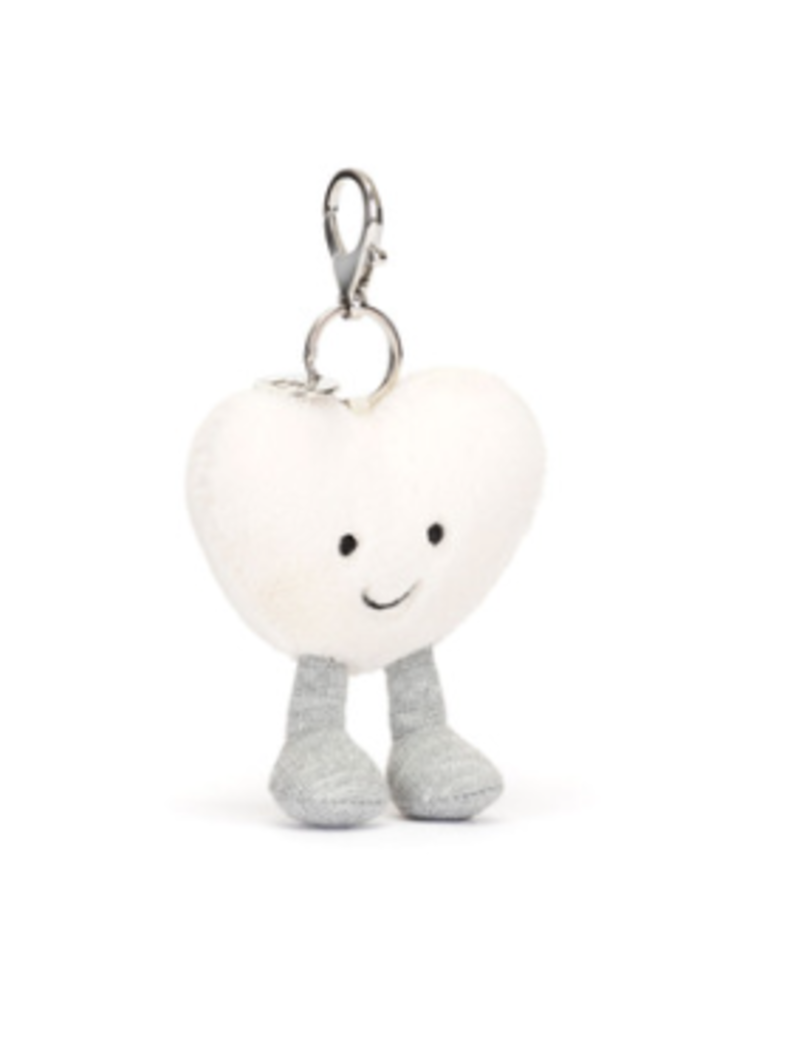 Jellycat Amuseable Heart Bag Charm, Cream