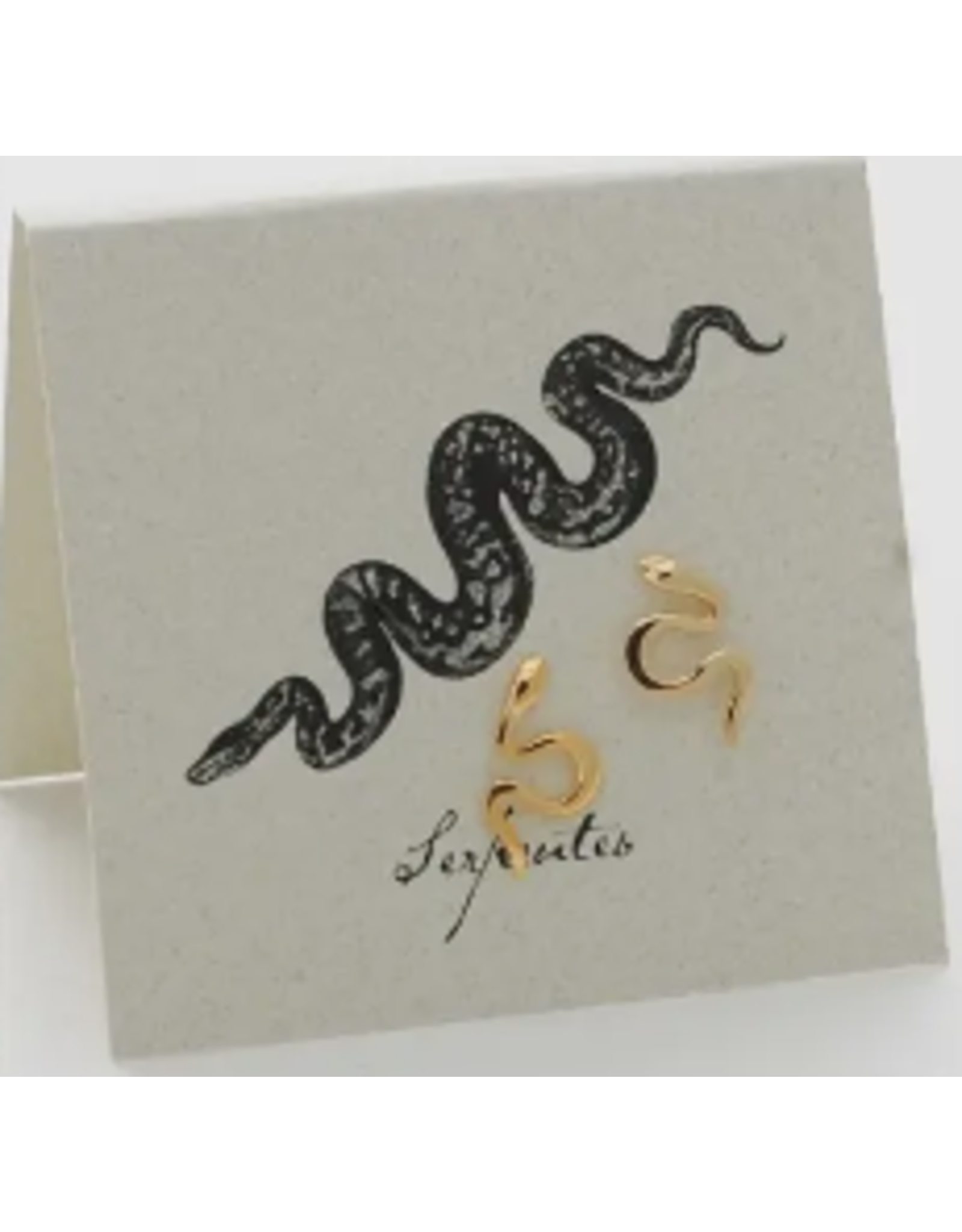 Natural History Snake Post E/R - gold