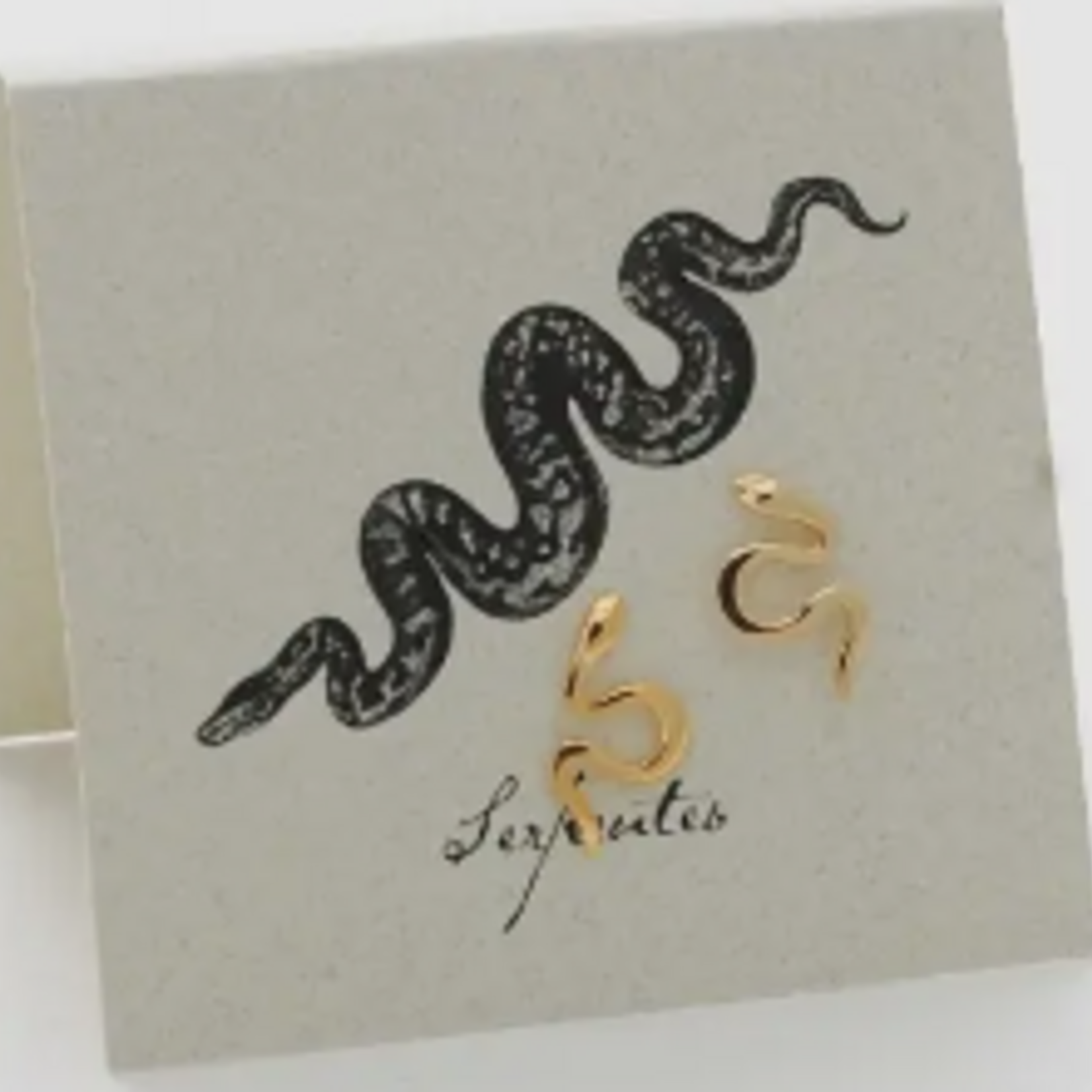 Natural History Snake Post E/R - gold