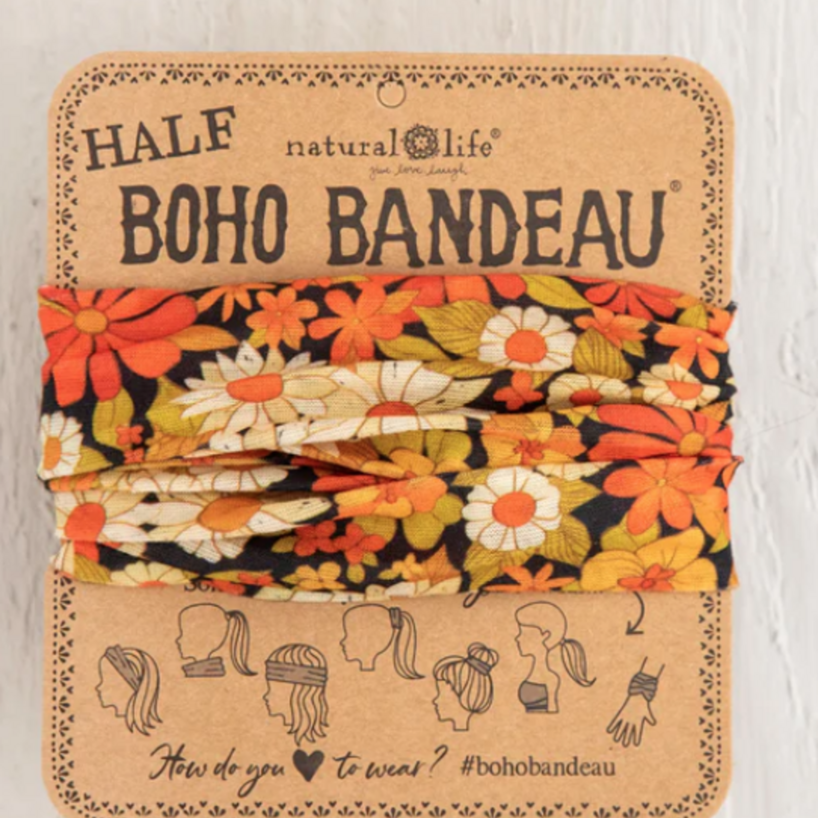 Natural Life Half Boho Bandeau, Ditsy Garden