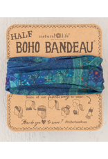 Natural LIfe Boho Half Bandeau, Indigo Patchwork