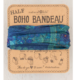 Natural LIfe Boho Half Bandeau, Indigo Patchwork
