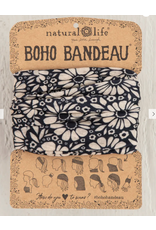 Natural LIfe Boho Bandeau Black White Daisies