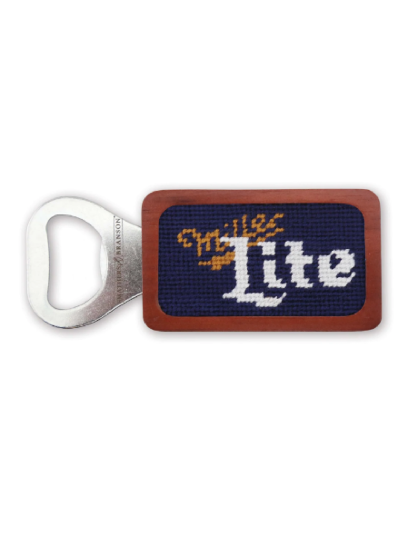 Smathers & Branson S&B Needlepoint Bottle Opener, Miller Lite