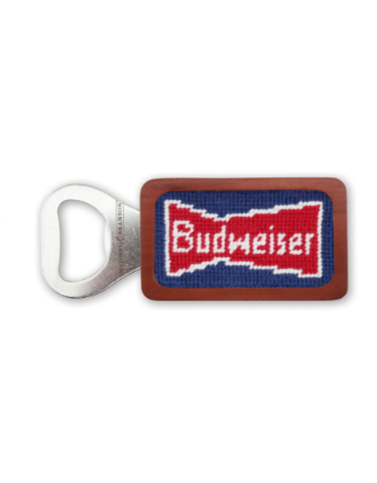 Smathers & Branson S&B Needlepoint Bottle Opener, Budweiser Vintage Bowtie (Classic Navy)