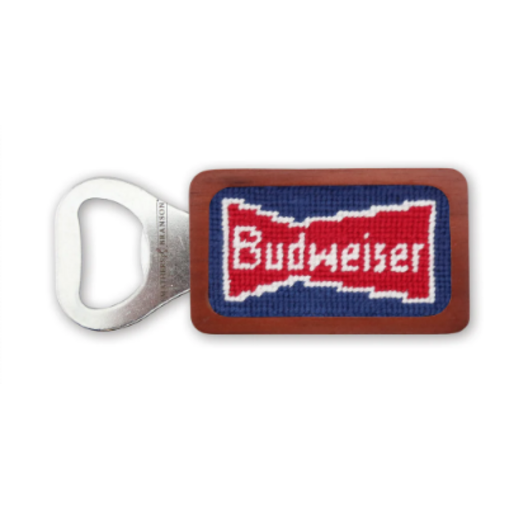 Smathers & Branson S&B Needlepoint Bottle Opener, Budweiser Vintage Bowtie (Classic Navy)