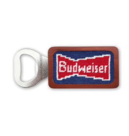 Smathers & Branson S&B Needlepoint Bottle Opener, Budweiser Vintage Bowtie (Classic Navy)