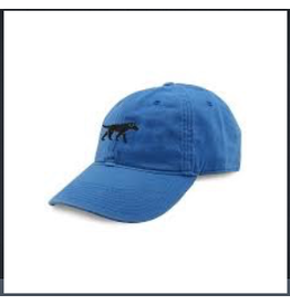 Smathers & Branson S&B Needlepoint Ball Hat, Black Lab on Royal Blue