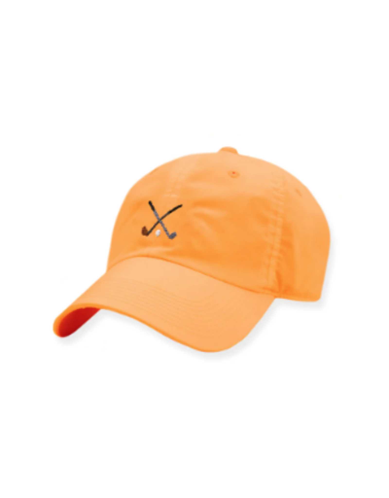 Smathers & Branson S&B Needlepoint Performance Hat, Crossed Clubs on Apricot