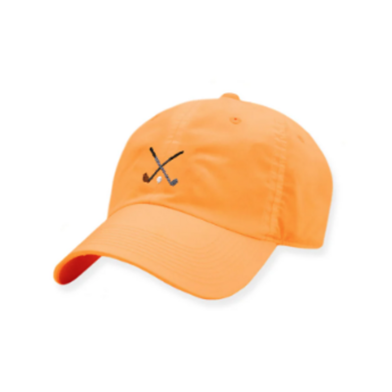 Smathers & Branson S&B Needlepoint Performance Hat, Crossed Clubs on Apricot