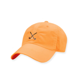 Smathers & Branson S&B Needlepoint Performance Hat, Crossed Clubs on Apricot
