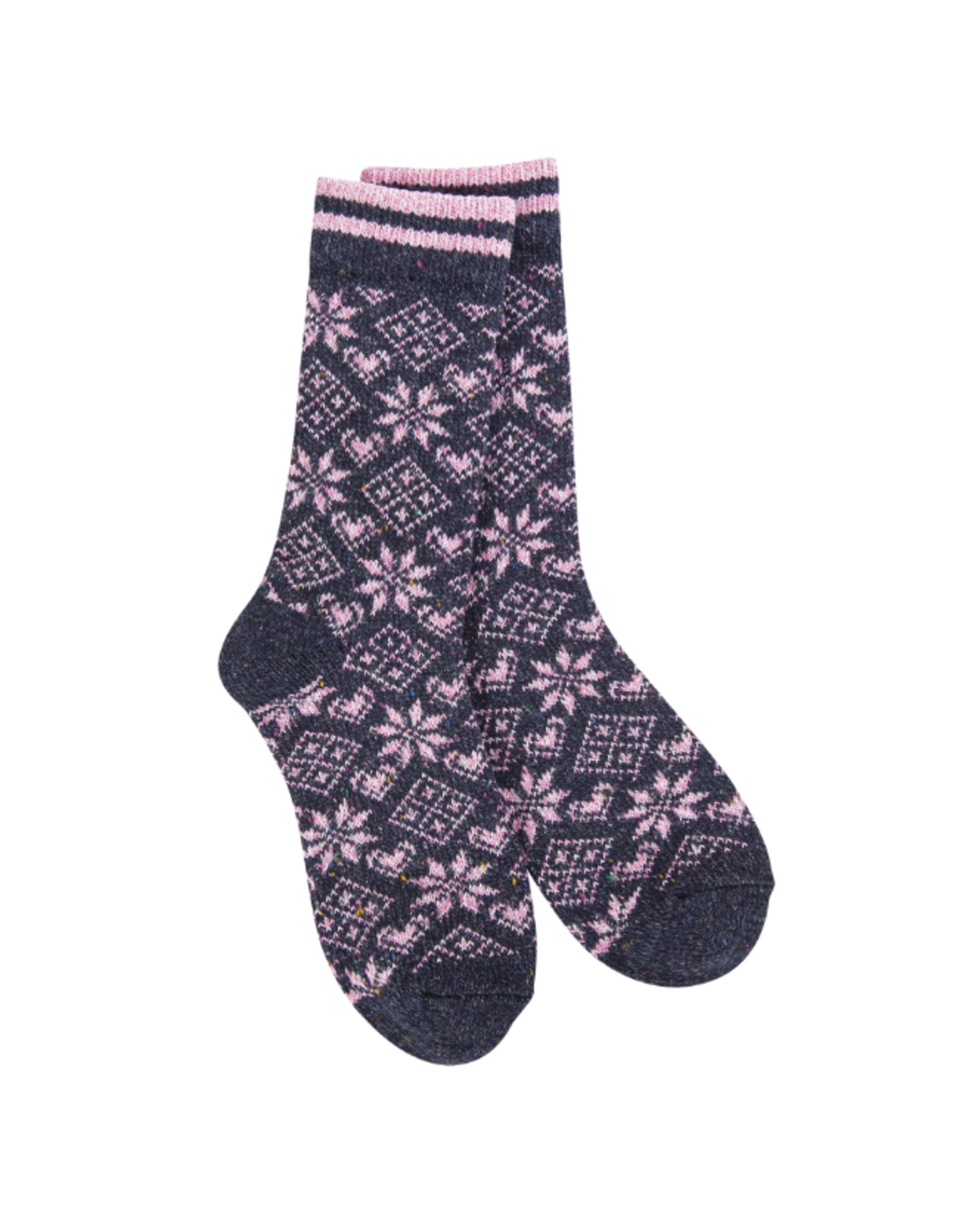 World's Softest Socks Holiday Confetti Socks, diamond denim