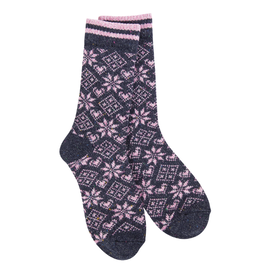 World's Softest Socks Holiday Confetti Socks, diamond denim