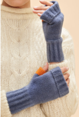 Cassia Wrist Warmers, denim