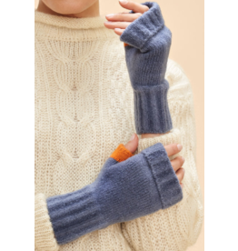 Cassia Wrist Warmers, denim
