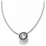 Brighton Brighton Silver & Stone Twinkle Round Petite Necklace