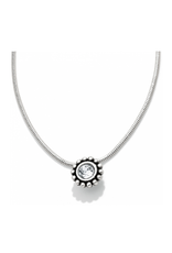 Brighton Silver & Stone Twinkle Round Petite Necklace