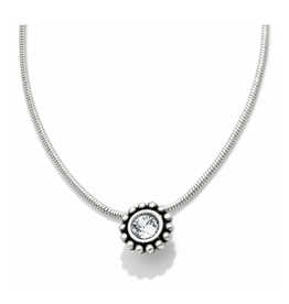 Brighton Silver & Stone Twinkle Round Petite Necklace