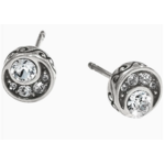 Brighton Crescent Mini Post Earrings, silver