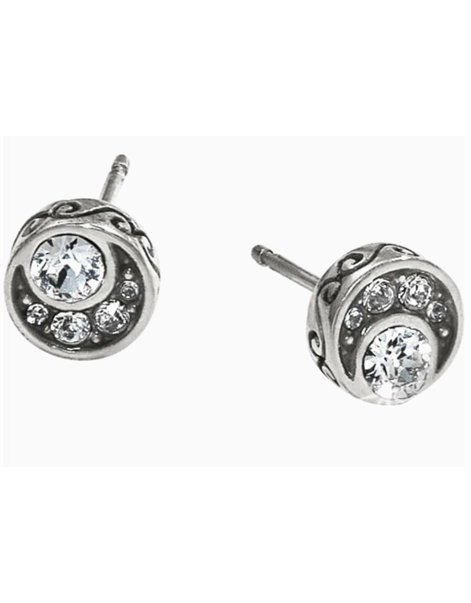 Brighton Crescent Mini Post Earrings, silver