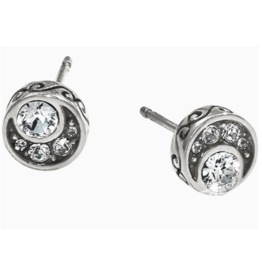 Brighton Crescent Mini Post Earrings, silver