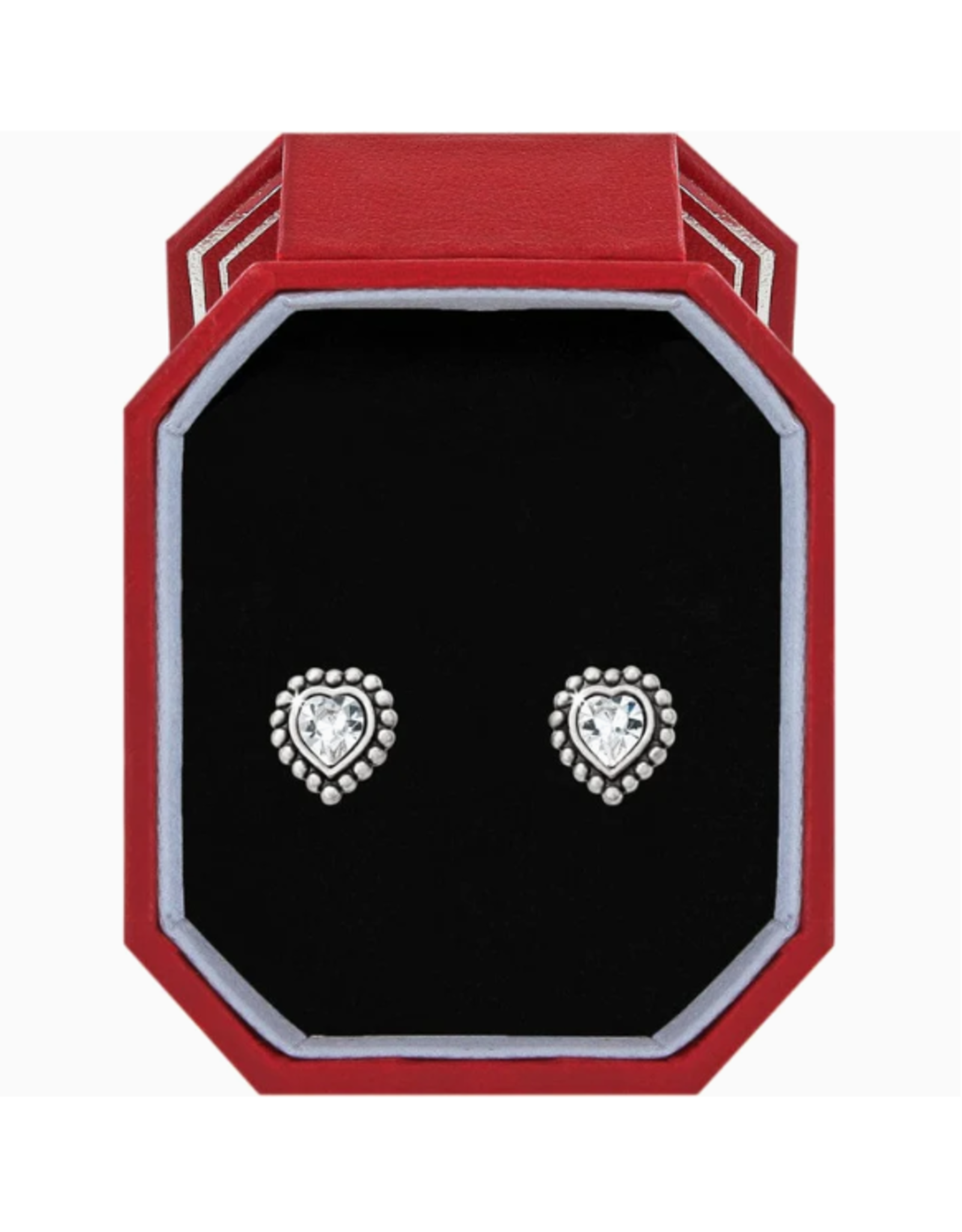 Brighton Shimmer Heart Mini Post Earrings Gift Box, silver