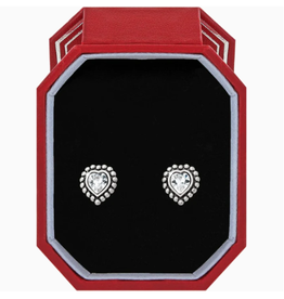 Brighton Shimmer Heart Mini Post Earrings Gift Box, silver