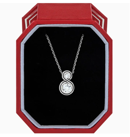 Brighton Infinity Sparkle Petite Necklace Gift Box, silver