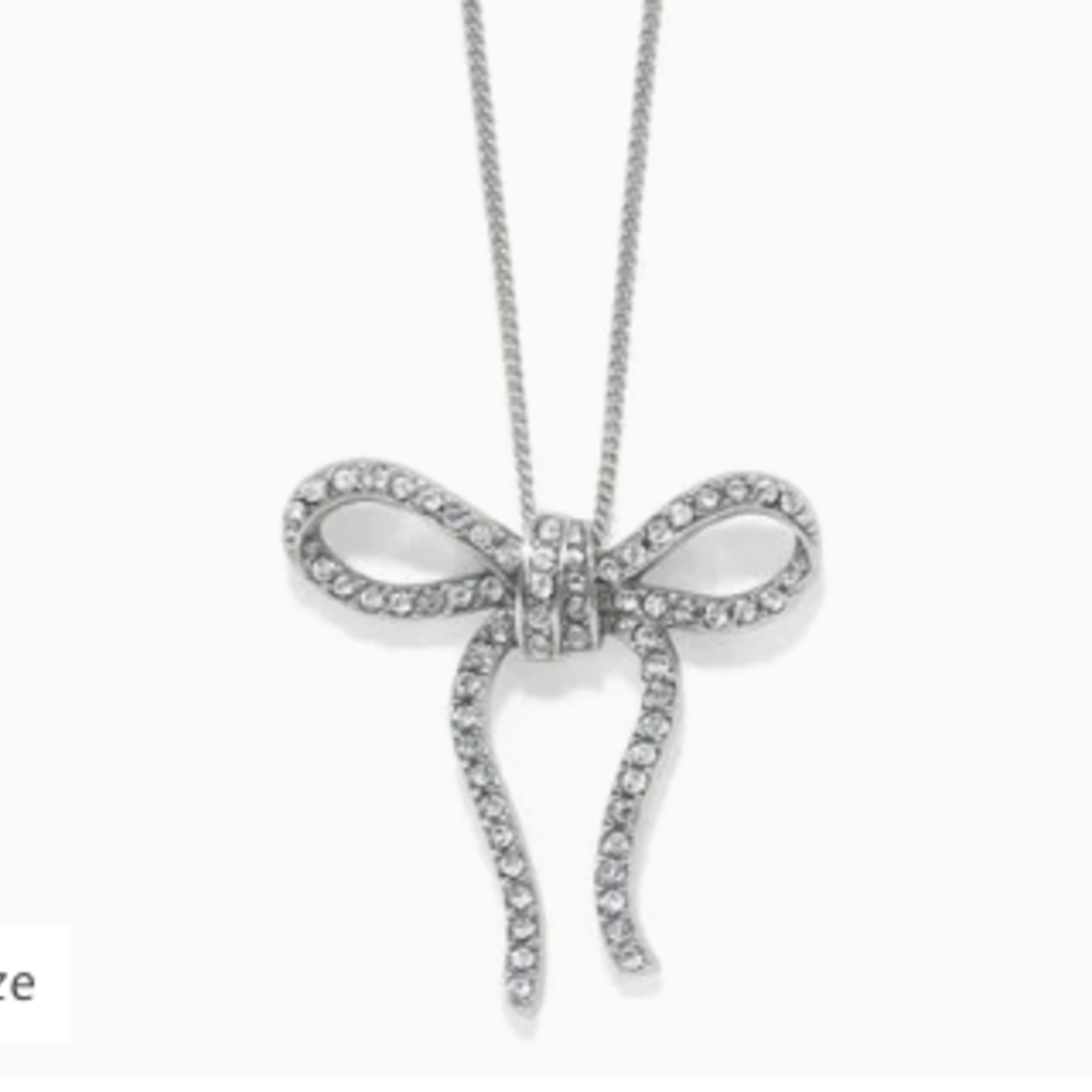 Brighton Illumina Bow Necklace, silver