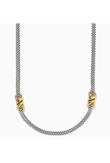 Brighton Interlok Twist Two Tone Double Chain Necklace