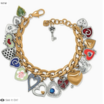 Brighton One Heart Color Charm Bracelet, gold