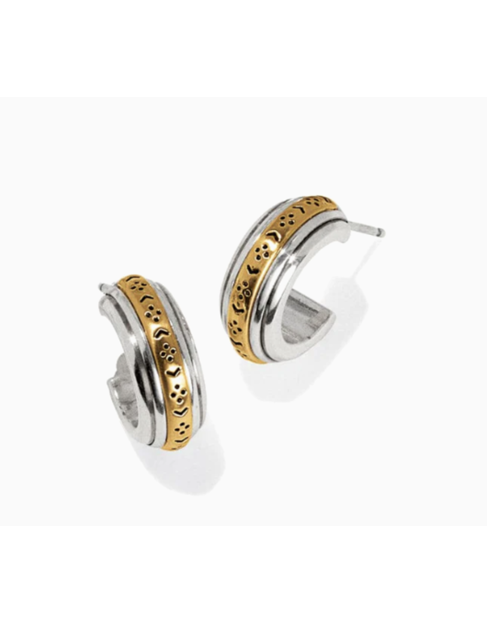 Brighton Mosaic Two Tone Mini Hoop Earrings