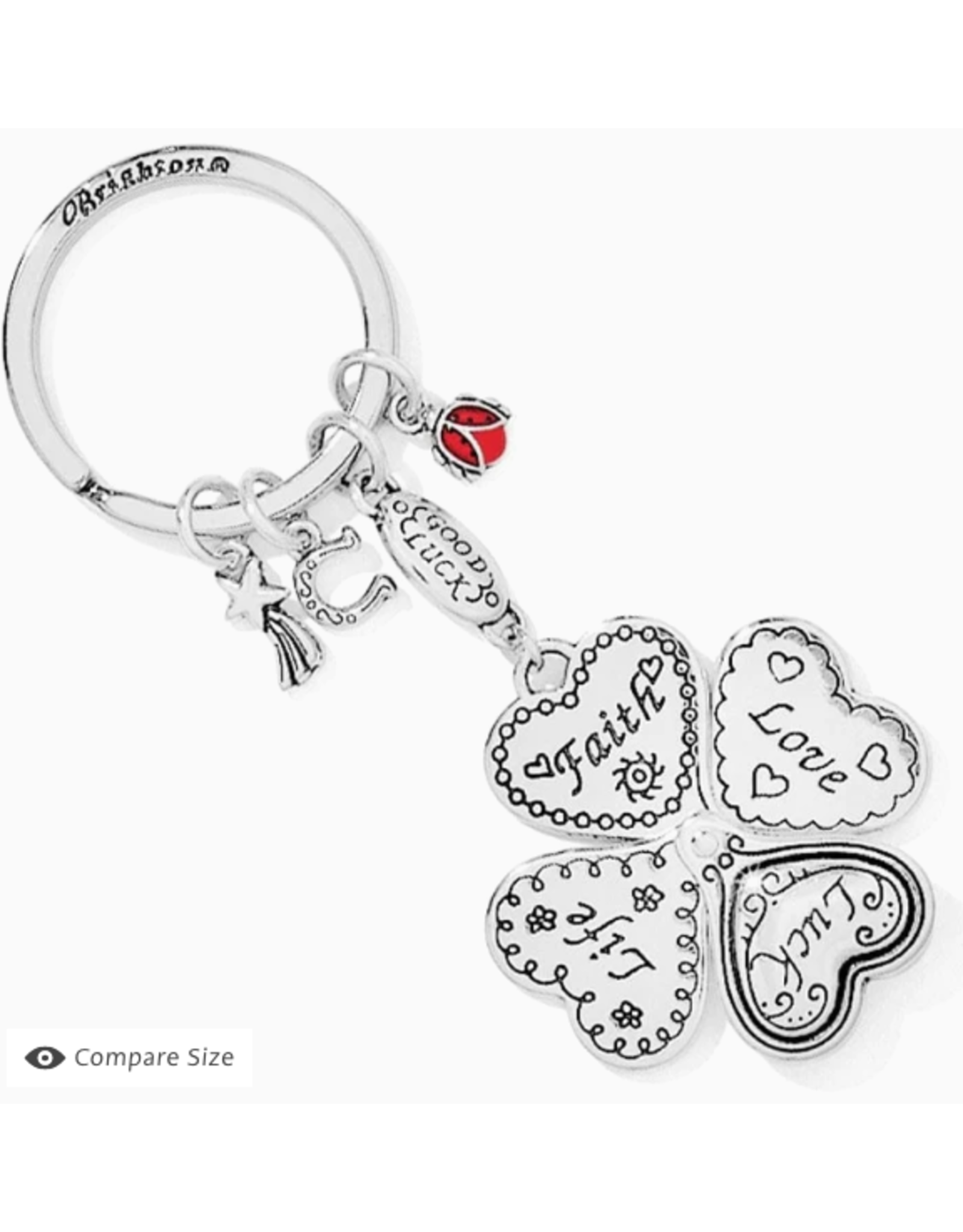 Brighton Lucky Clover Heart Key Fob