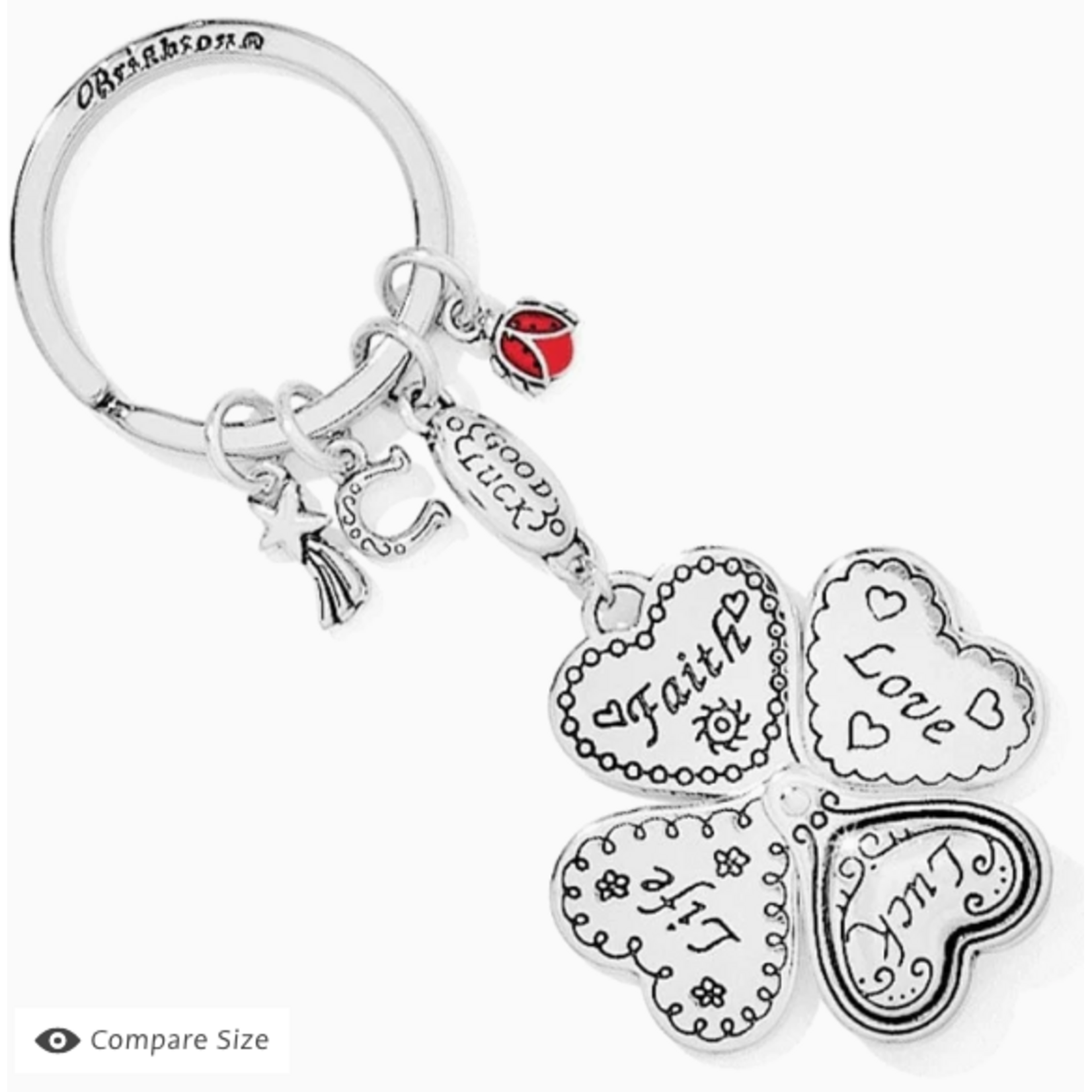 Brighton  Lucky Clover Heart Key Fob