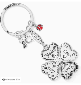 Brighton Lucky Clover Heart Key Fob
