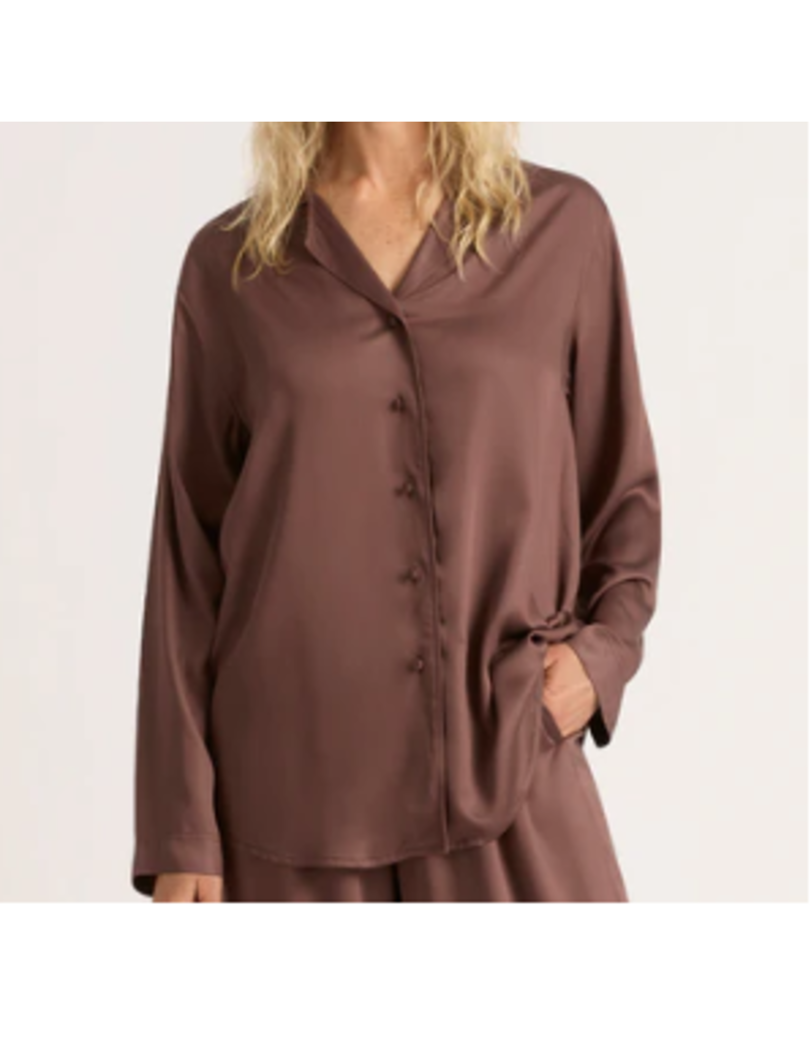 Boody Boody Vegan Silk Long Sleeve Sleep Shirt,