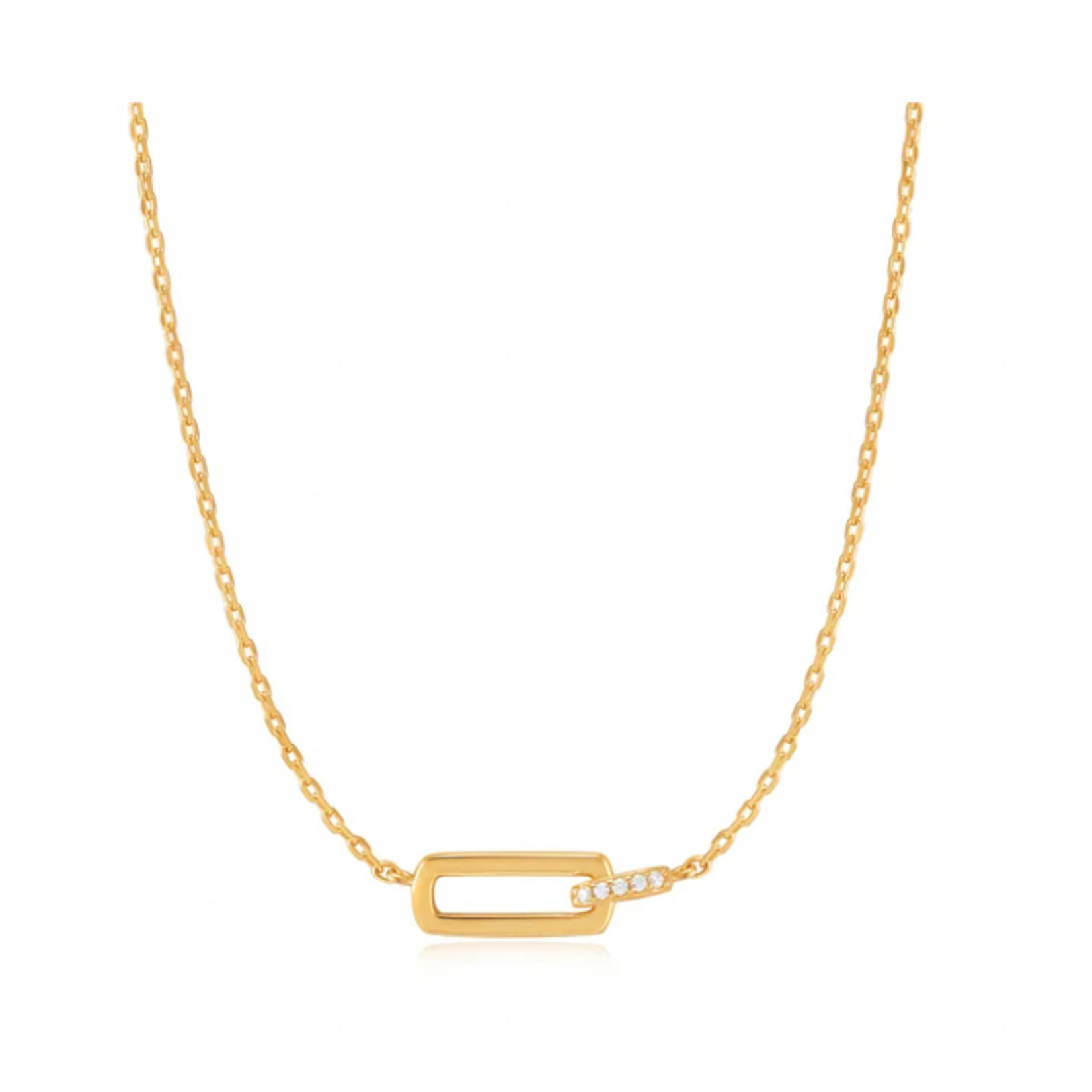 Ania Haie Glam Rock Glam Interlock Necklace, gold