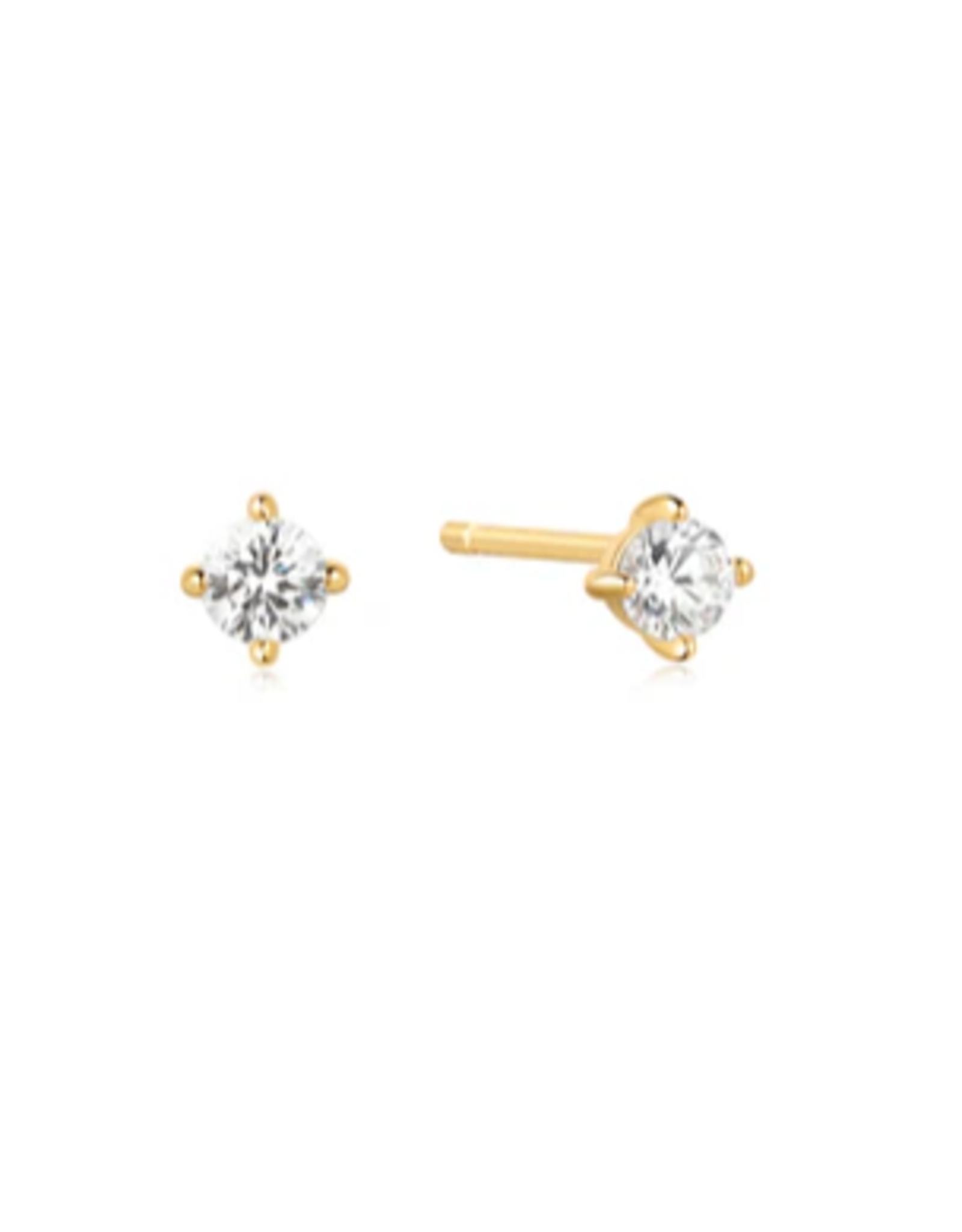 Ania Haie Ania Haie Heart Hunter Solitaire Studs, gold