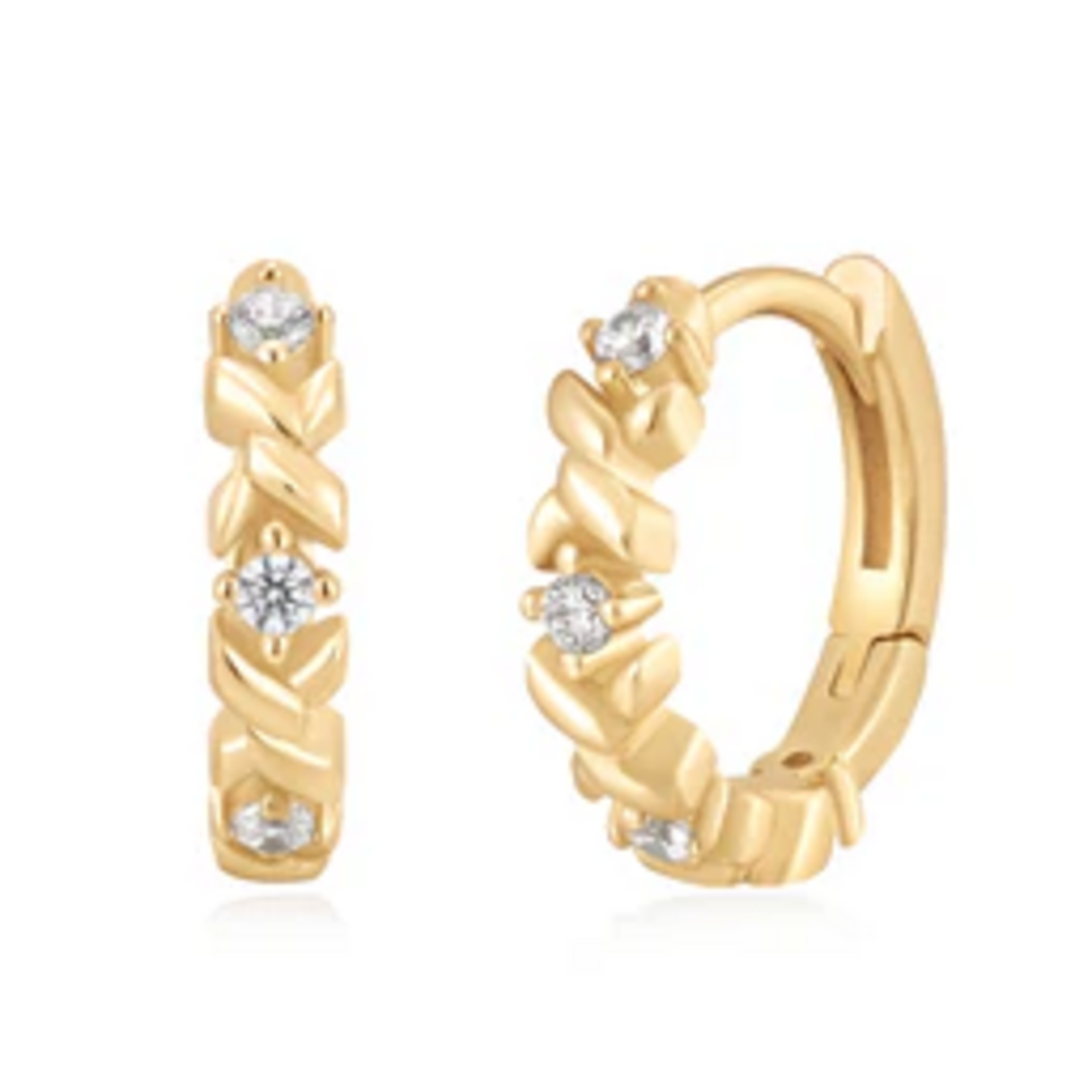 Ania Haie Ania Haie Dusk Divas Sparkle Cross Huggies, gold