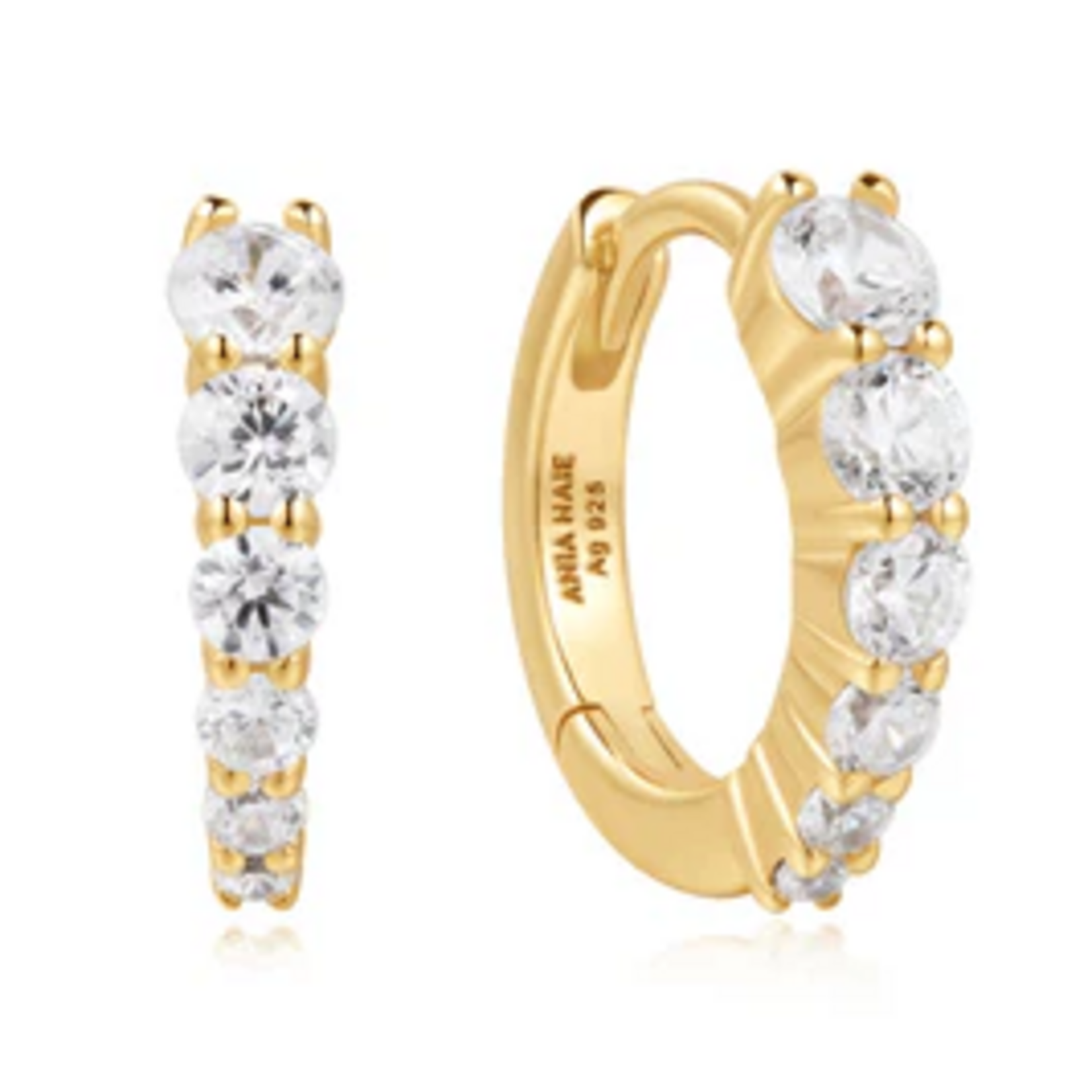 Ania Haie Ania Haie Dusk Divas Gradient Pave Huggies, gold