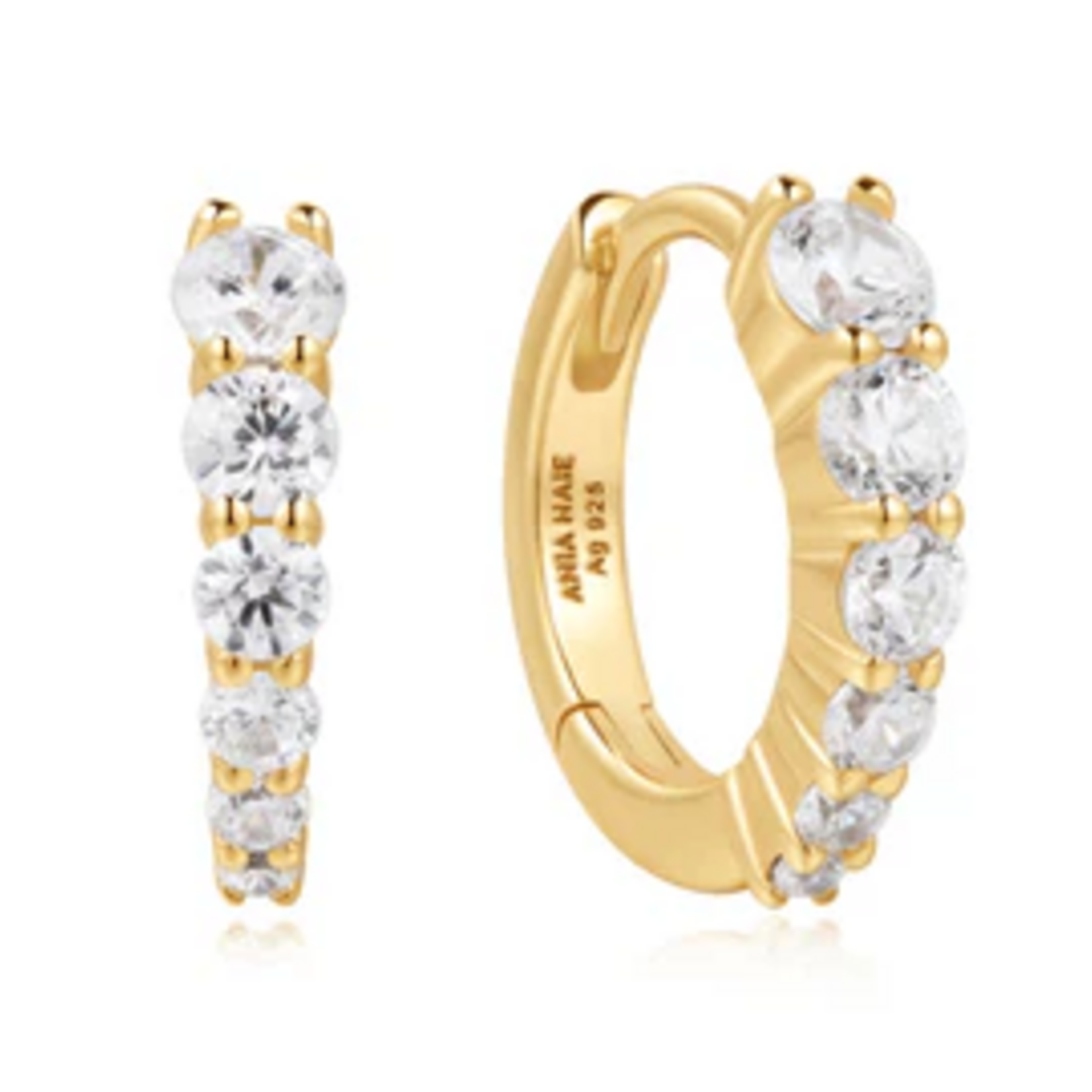 Ania Haie Ania Haie Dusk Divas Gradient Pave Huggies, gold