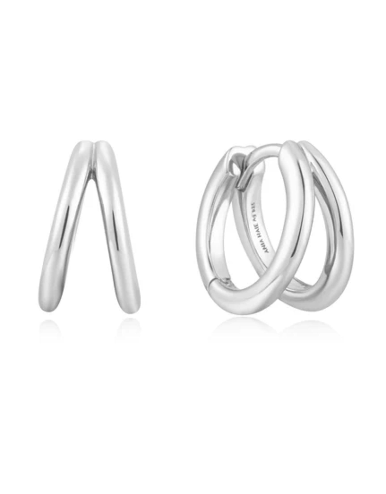 Ania Haie Ania Haie Sunshine Chaser Double Huggies, silver