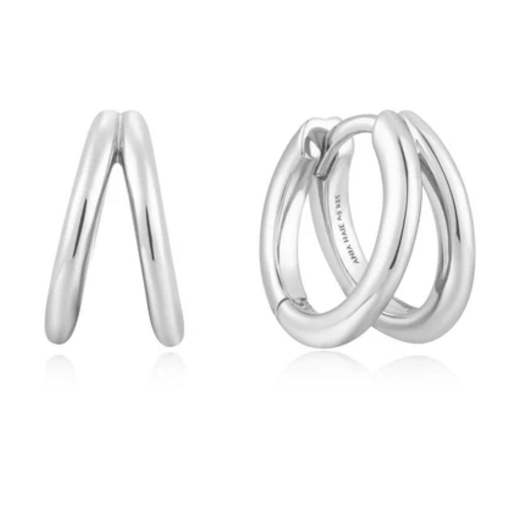 Ania Haie Ania Haie Sunshine Chaser Double Huggies, silver